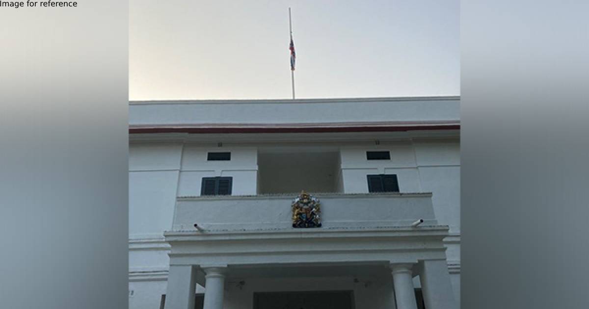 Union Jack flag flown at half-mast at British High Commission in New Delhi